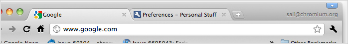 Actual rendering of the multiple-profiles button on Mac OS X
