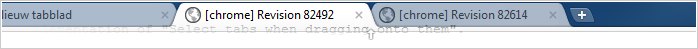 Spring Loaded Tabs have been added to Chromium, displaying a small arrow. This image isn't exactly in order.
