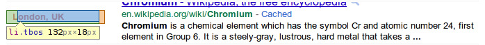 An element's padding and margin now have different colors than it's actual contents.